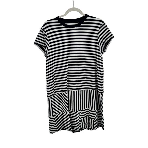 ATM Anthony Thomas Blue White Striped T-Shirt Dress Preppy Nautical Womens Large - Picture 1 of 4